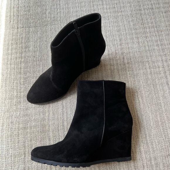 Giorgio Picino black suede lug sole booties / EU size 39 / excellent condition - Picture 4 of 6